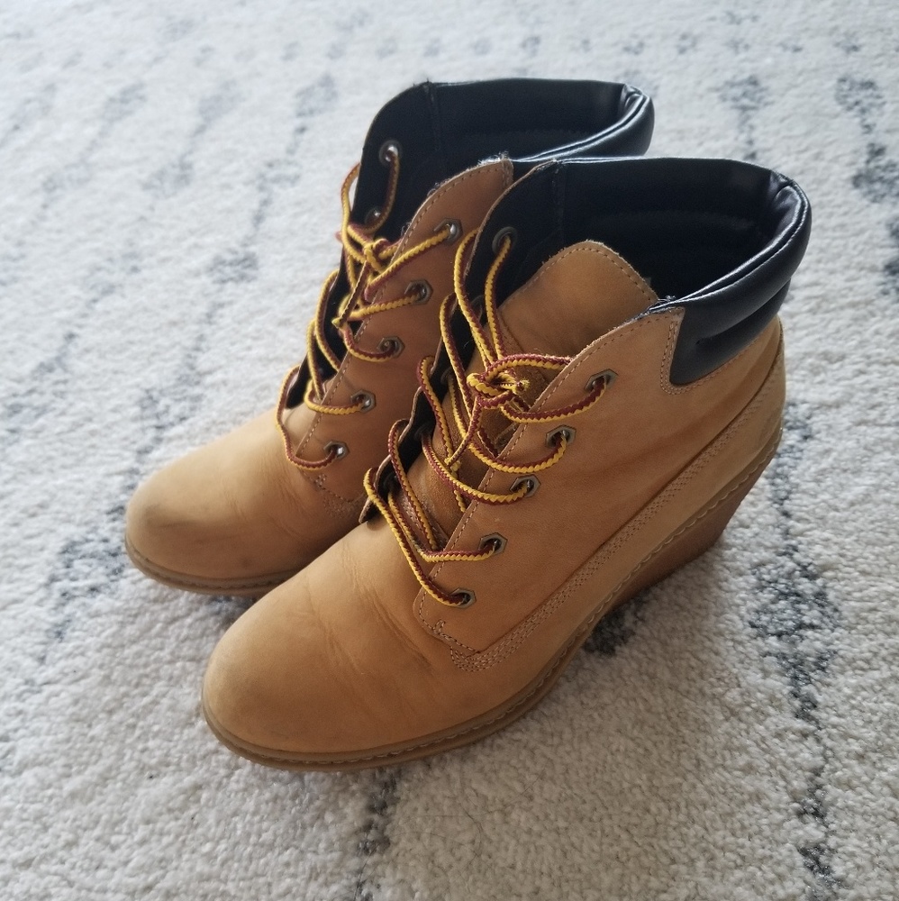 Timberland wedge heel boots